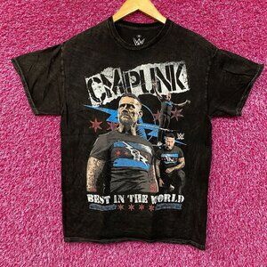 CM Punk Photo Collage Best In The World T-Shirt Medium